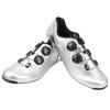 1Pair Outdoor Bike Cycling Shoes Electroplate Silver Vamp Bicycle Road Lock Shoes