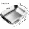 Light Gray Pure Titanium Rectangle Dinner Plate,Heat-Resistant Home Steak Plate Dinner Dishes Grill Tray Tableware,Kitchenware