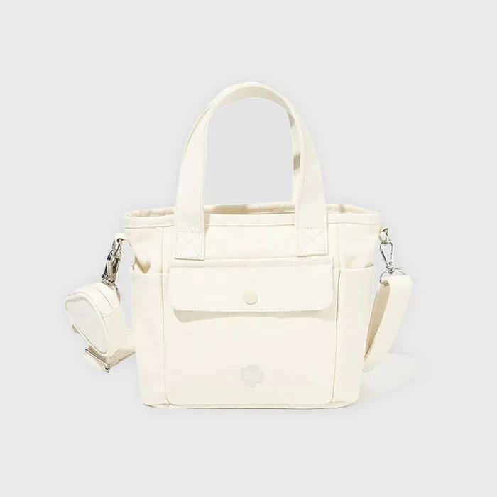 Cloverheart Canvas Small Crossbody Bag Ivory