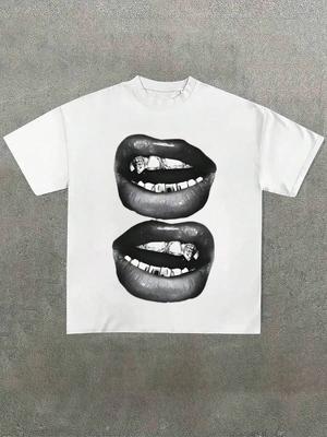Grill Lips Funny Graphic Unisex T-Shirts