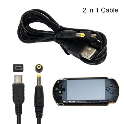1Pc 2 em 1 USB 2.0 Cabo de dados Carregador de chumbo para PSP 1000 2000 3000 Acessório de jogo portátil