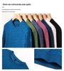 Men's Casual Round Neck Knit Sweater - Long Sleeve, Solid Color, Spring/Autumn Pullover Hoodie
