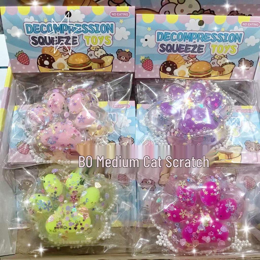 Super Soft Jumbo Cat Paw Squeeze Toy: Sticky Stress Relief Decompression Toy