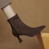 Fashion New Autumn Winter Women Boot Shoes for Women Pointed Toe Short Boots Fashion Boots Handmade High Heels Elastic Slimming Boots