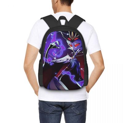 Helluva Boss Cartoon Student Backpack School Bag Hiking Travel Daypack for Boys Girls Fashion Bookbag Shoulder Bags