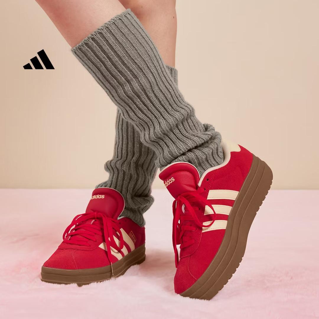 

Adidas T Head Shoes VL COURT BOLD Повседневные кроссовки на толстой подошве для девочек - Adidas KJ6852 36 красный