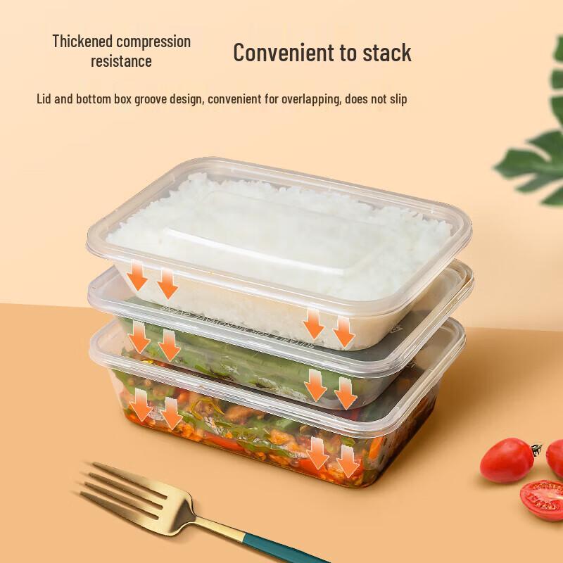 Wutian Disposable Rectangular Takeaway Meal Boxes