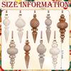 Retro Christmas Ornament Ball Pendant Set Tree Hanging Decor Farmhouse Style Holiday Home Party Decoration