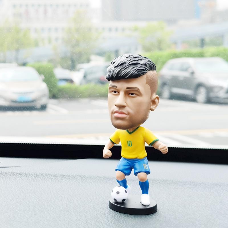 CR7 & Neymar Bobblehead Doll - Football Star Car Ornament Gift for Boys