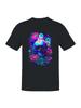Kosmischer Totenkopf Neon Gartenkunst Herren T-Shirt