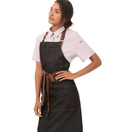 Chef Works Memphis Regular Apron (Unisex) (Color: Black)