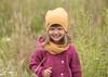 Hat Scarf Set For Girl Transitional Double Caramel 42-48 Cm