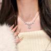 barbie Necklace [Flash White Rose | Goddess Limited] Wisteria Flower, Lucky Four-leaf Clover, True Love, Eternal Rose Clavicle Chain, Niche BBXLGQ010