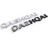 CGANEI1 Glänzend Schwarz Silber Qashqai Emblem für Nissan X-trail Note Juke Sentra Patrol Navara Auto Seiten Heck Abzeichen Namensschild Logo Aufkleber