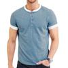 Klassische kurzärmlige Henley-Shirts für Herren, Basic, Sommer, leichtes, einfarbiges 4-Knopf-T-Shirt, bequeme Slim Fit-T-Shirts für Männer, lässige, atmungsaktive T-Shirts