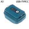 Power Bank Adapter Led Light For Mak 14.4V/18V Li-Ion Battery Usb+Type-C Converter With Led Lamp For Mak Bl1830 Bl1430 Bl1850