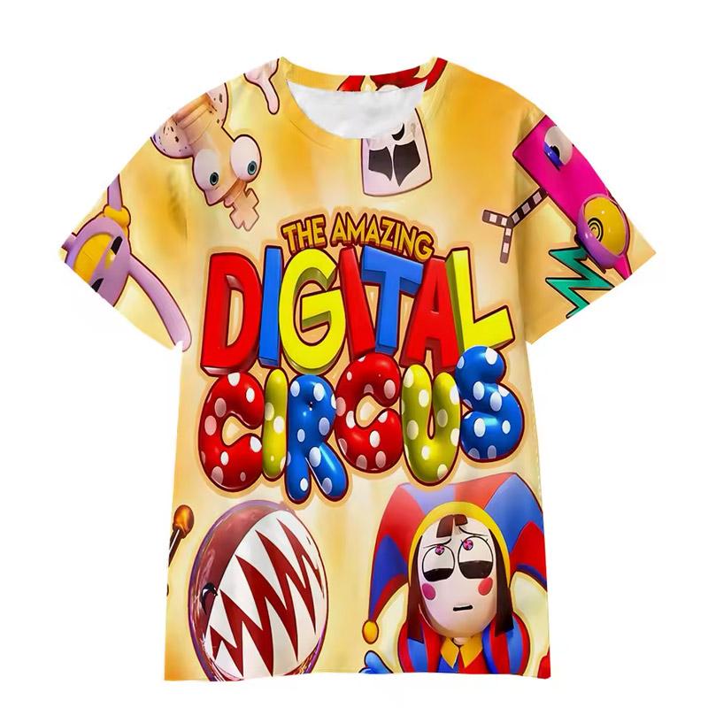 Niesamowity Cyfrowy Cyrk Koszulki Anime Niesamowity Cyfrowy Cyrk Dzieci Cosplay Koszulka Drukowana 3D Dla Chłopców dziewczęca koszulka