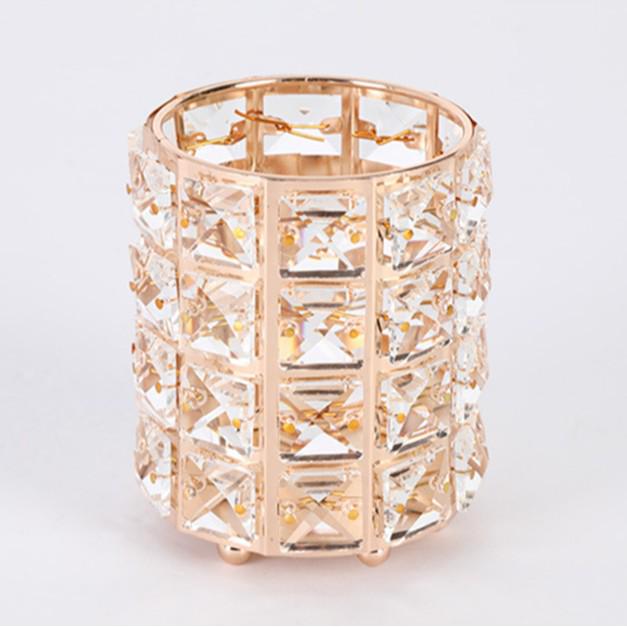 

Gold Crystal Makeup Brush & Eyebrow Pencil Holder