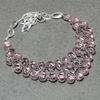 Lab Created Pink Kunzite Necklace 18" Adjustable Chain Pear Cut Gemstone Jewelry