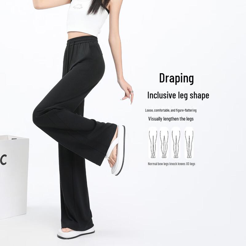 Women's High-Waist Straight-Leg Casual Pants