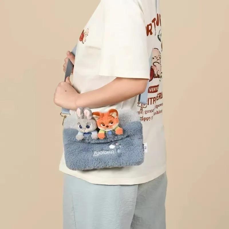 Zootopia 2 Crossbody Bag Cartoon Judy Nick Doll Large Capacity Hand-Held Backpack Kids Gifts Shouder Bag Zipper Handbag