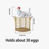 Vintage Wire Egg Storage Basket Chicken Shape Fruit Organizer For Kitchen Organization Fruit Basket
