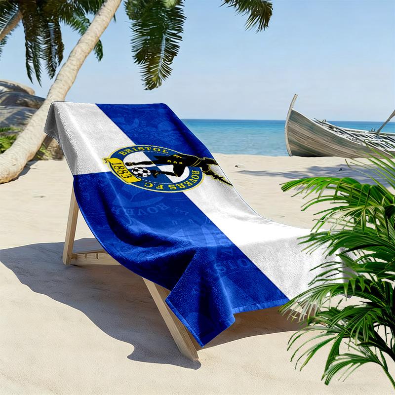 Bristol Rovers Print Beach Towel, Large Soft Quick Dry Towel for Beach Camping Swimming