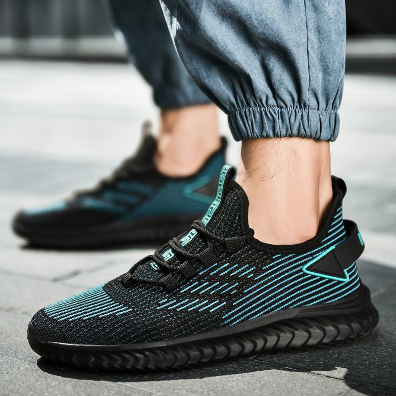 Ultra-light Soft-soled Fly-woven Mesh Summer Breathable Socks Shoes Men's Mesh Shoes Large Size Trendy Versatile Sports and Leisure Men's Shoes