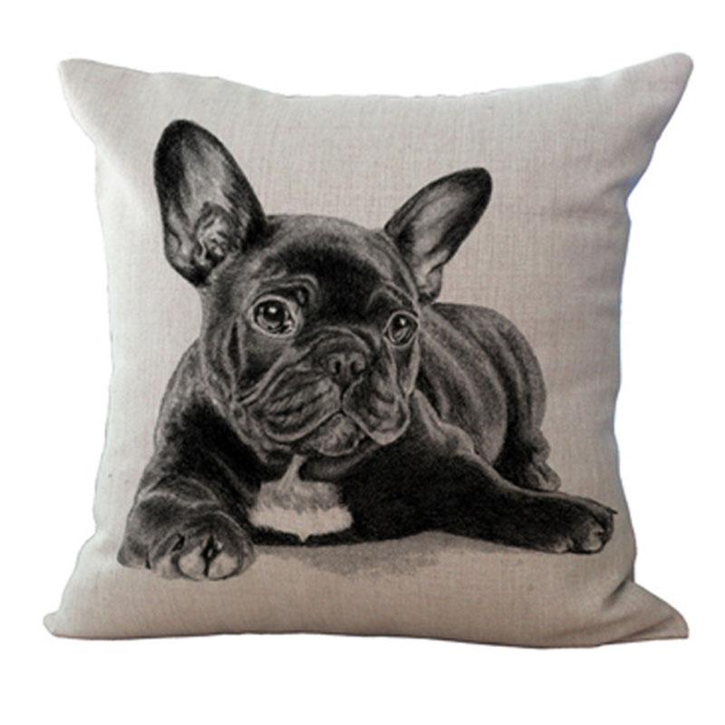 Federa in Lino Cartone Animato Bambini Piccolo Animale Copricuscino Schienale Federa Quadrata Gushen Cuscino Decorativo