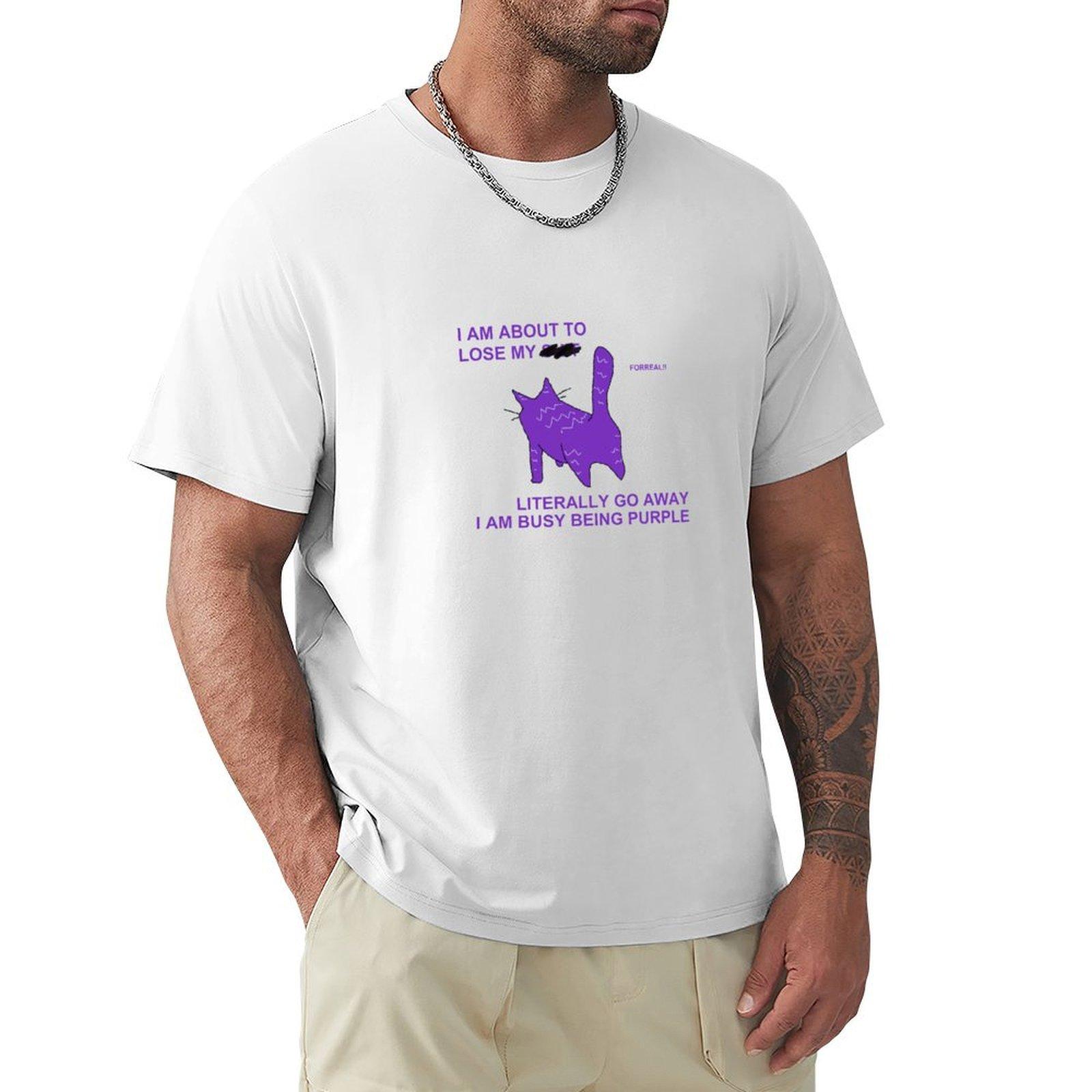 I Am Busy Being Purple (No Swear) Tshirt Plus Size Outdoor Casual Top S