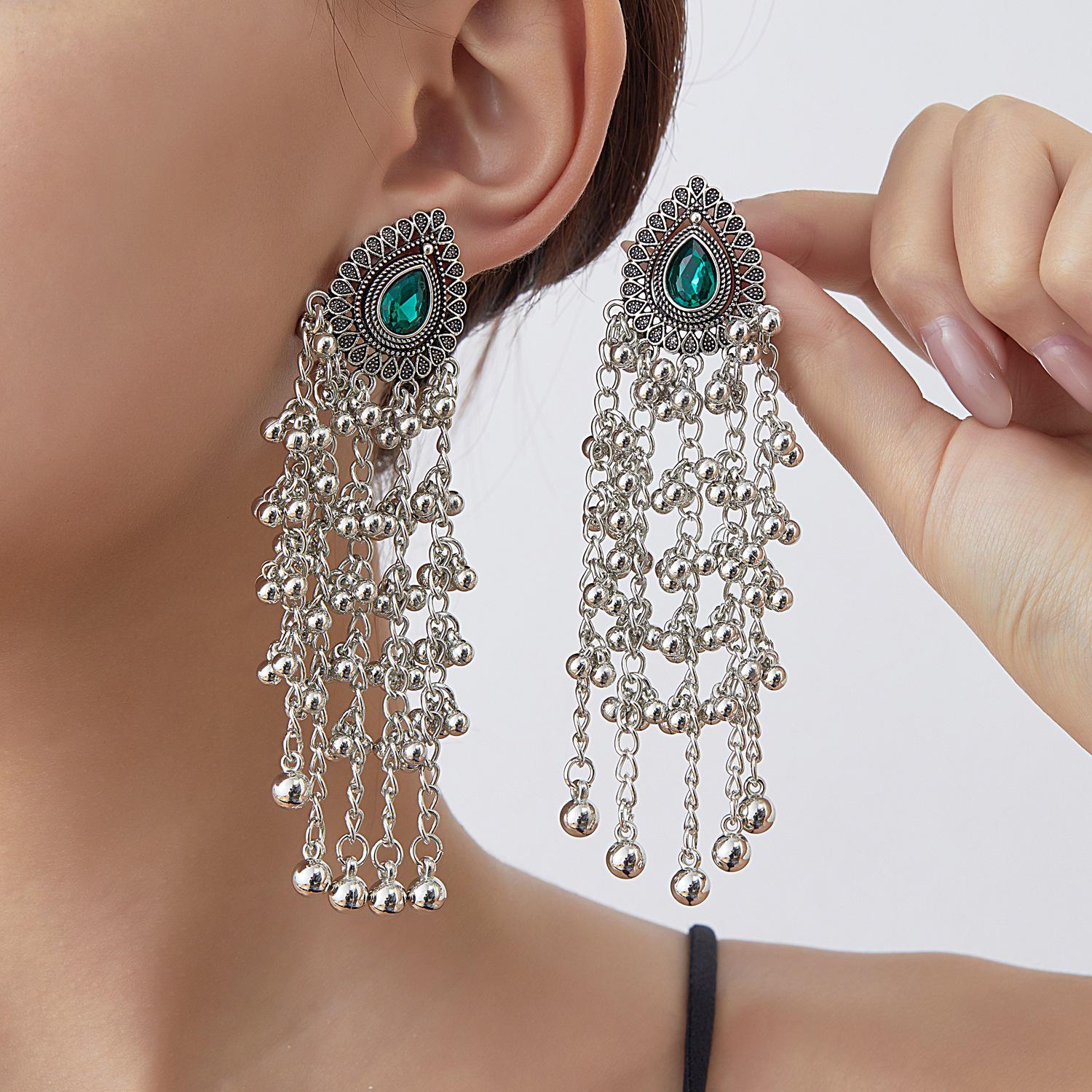 European  American Retro Bohemian Long Tassel Dangle Earrings – Ethnic Style Light Luxury