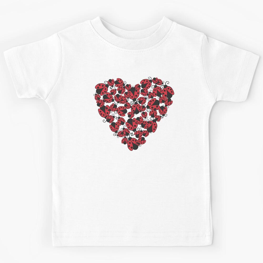 Lady Bug Heart Kids T-Shirt 150