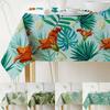 Nordic Style Tablecloth Home Kitchen Party Rectangular Table Cloth Tropical Plants Leaf Flower Print Waterproof Decorative Table Cover