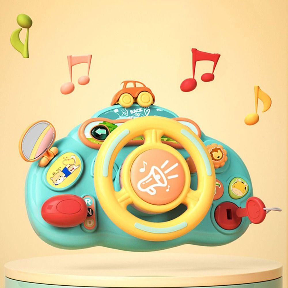 with Sound Light Baby Steering Wheel Toy Puzzle Stroller Driving Musical Toys  Boys Gift