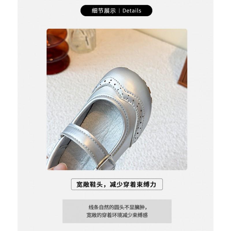Youth style shoes Girls Mary Jane Shoes Fall Soft Sole Non-Slip Princess Style Kids Flat In White Black