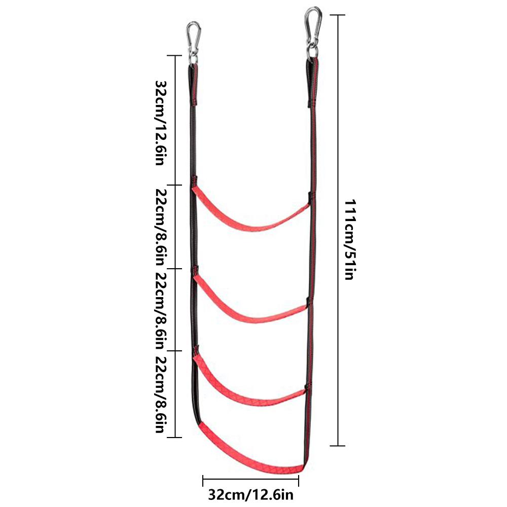 3/4/5 Step Boat Rope Ladder Folding Hanging Rope Ladder Light-weight Uv-proof Portable Rope Ladder Boat Boarding