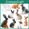 Lifelike Pvc Rabbit Figurine Collection Various Colors Ideal For Home Decor And Cakes