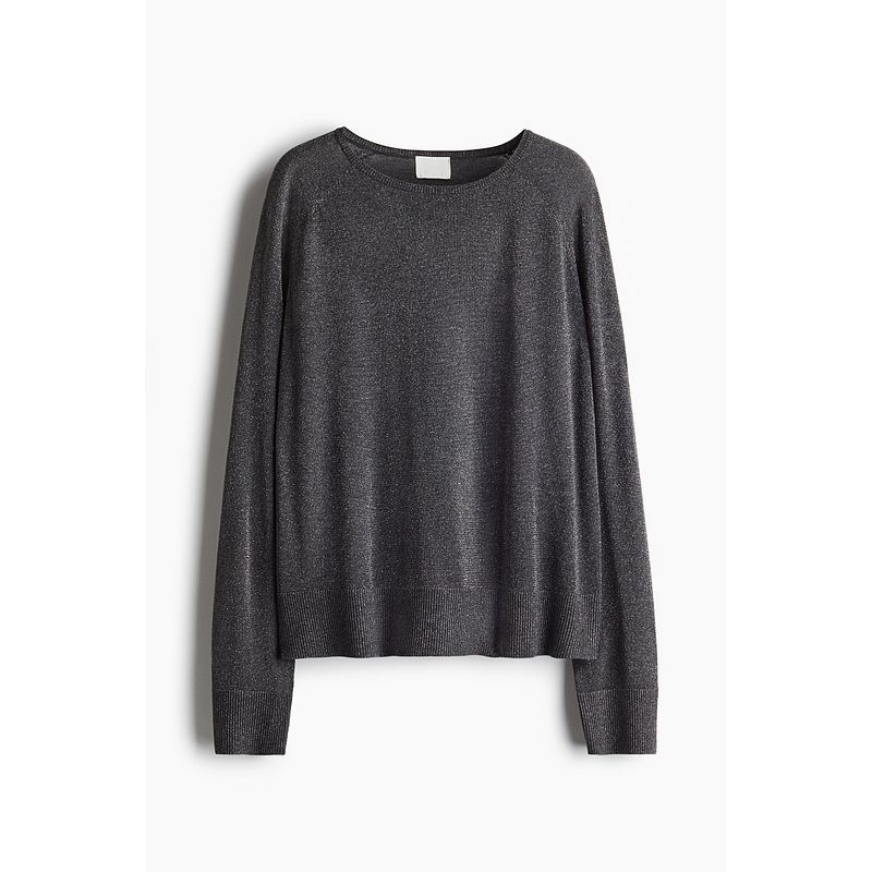 

HM Осенняя женская одежда Трикотаж Осень Досуг круглый вырез Блестящие длинные рукава Внутренняя базовая рубашка Пуловер 1255891