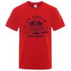 Los Angeles California Beach Paradise Men Tops Fashion Crewneck T-Shirt Breathable Oversize Clothes