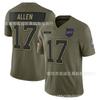Buffalo Bills NFL Fútbol Jersey Allen 0 4 17 73 Gris Blanco Edición Speed Hombre Mezcla de Algodón Bordado Ropa Deportiva
