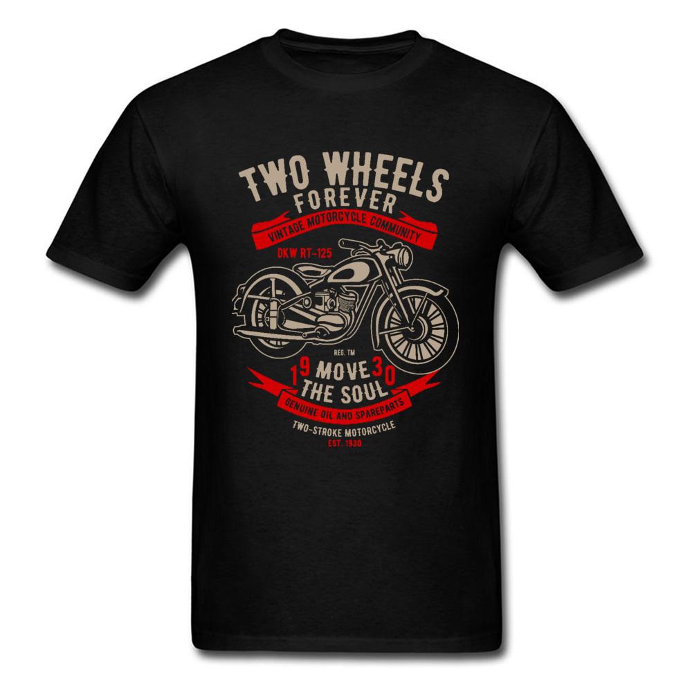 Vintage Retro Motorcycle Community Cycle Black T Shirt Motobike Cool Fashion New T-shirts Father Day Cotton Streetwear Tshirt