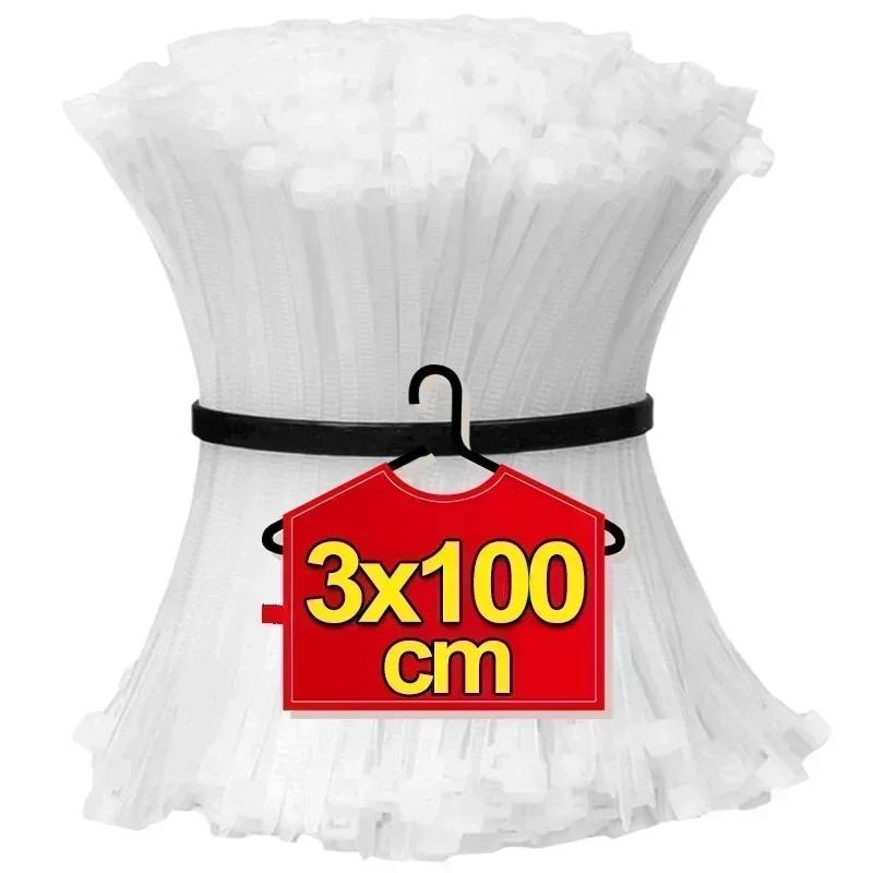 

Нейлонові кабельні стяжки Самофіксуючі регульовані стяжки на блискавці Промислові кріпильні стяжки Багаторазові кріпильні кільця для домашніх офісів Оптова торгівля 100PCS