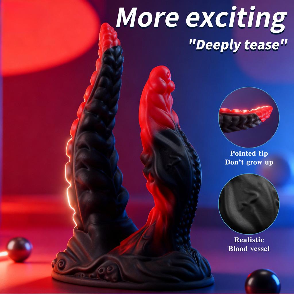 Alien Animal Penis Double Headed Masturbator Silicone Double Tentacle For Two Men And Women In The Backyard Adult Sexual Products