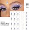 3D Strass Gezichtstattoo Stickers Voor Festival Glitter Make-up Sieraden Sticker Op Gezicht Kristallen Edelstenen Juwelen Diamanten Decoratie