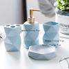 Ceramic Bathroom Wash Set Bathroom Supplies Toothbrush Cup Toothbrush Cup Soap Dish Lotion Bottle Household Toiletries Set