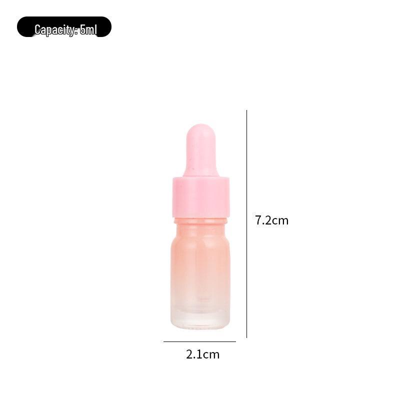 Портативная розовая градиентная стеклянная бутылочка-капельница для эфирных масел и сывороток