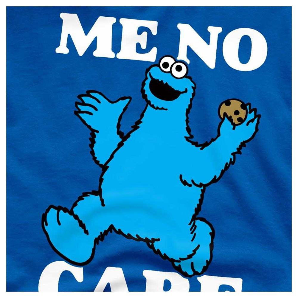 Sesame Street Unisex Adult Me No Care Cookie Monster T-Shirt