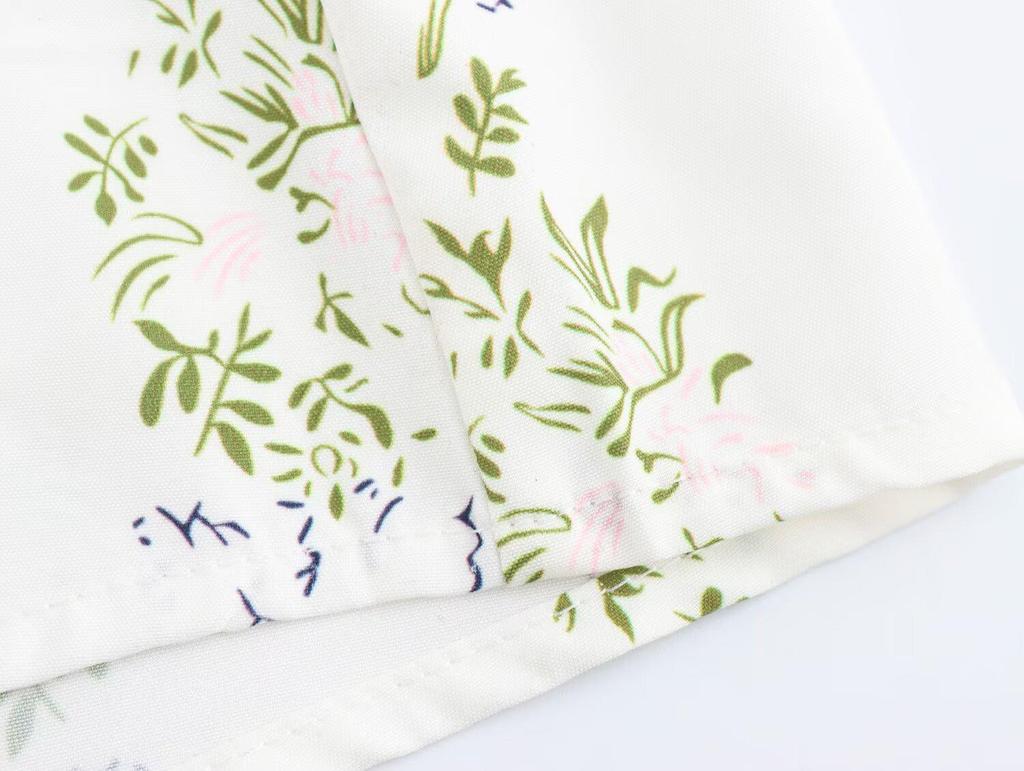 2025 Spring Women's European & American Style Casual Print Waist-Hugging Long Dress