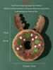 Christmas Medium Size Eco-Friendly Plush Pet Chew Toys Sound Making Cartoon Donuts Antlers & Cotton Dog Toys
