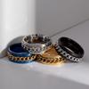 Trendy Titanium Steel Rotating Chain Decompression Ring for Men and Women - Durable, Fade-Resistant, Must-Have Accessory